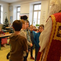 Mikulášská nadílka na 1. stupni ZŠ KK Hostinné 5. 12. 2016