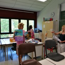 Hostinné na návštěvě ve škole partnerského města Bensheim v Německu