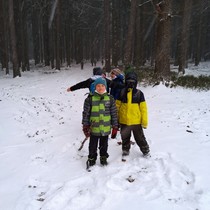 Zimní výprava 2.A hlubokými lesy 