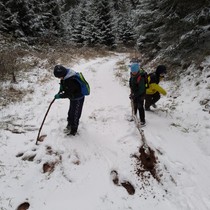 Zimní výprava 2.A hlubokými lesy 