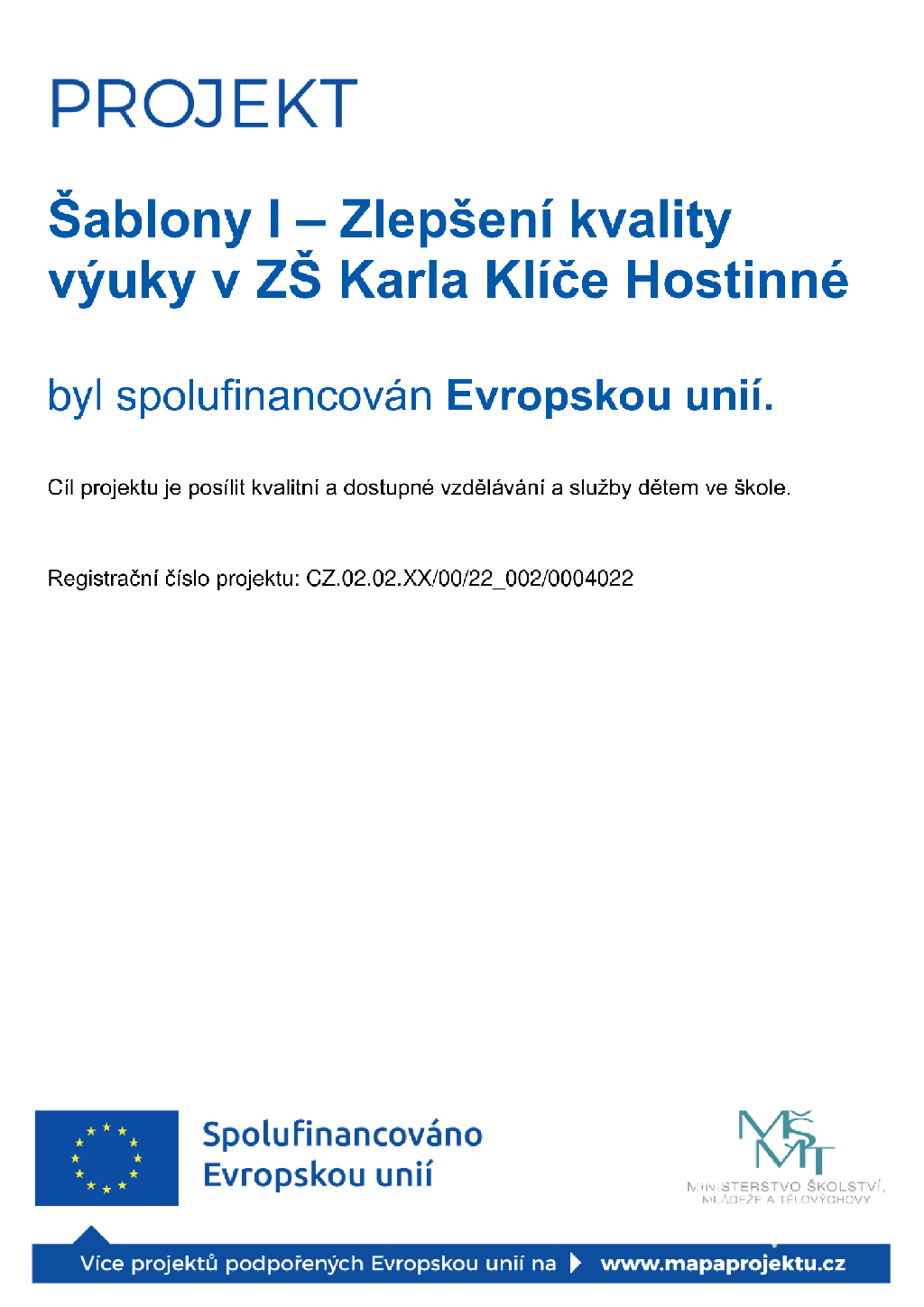Šablony I - publicita