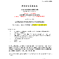 Pozvánka na 13. jednání - revidovaná